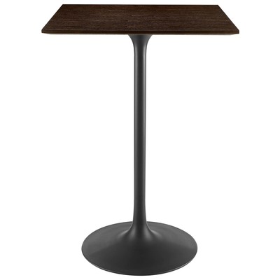 Bar Tables Modway Furniture Lippa Black Cherry Walnut EEI-4891-BLK-CHE 889654943327 Bar and Dining Tables Square 0 - 29.99 in 