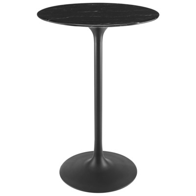 Bar Tables Modway Furniture Lippa Black Black EEI-4892-BLK-BLK 889654943303 Bar and Dining Tables Square 0 - 29.99 in 