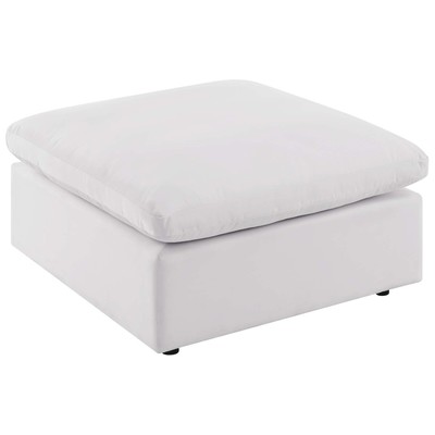Ottomans and Benches Modway Furniture Commix White EEI-4903-WHI 889654960751 Sofa Sectionals White snow 