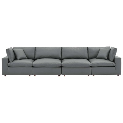 Modway Furniture Sofas and Loveseat, Loveseat,Love seatSofa, Leather, Contemporary,Contemporary/ModernModern,Nuevo,Whiteline,Contemporary/Modern,tov,bellini,rossetto, Sofa Set,set, Sofas and Armchairs, 889654939290, EEI-4916-GRY