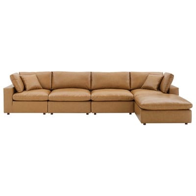 Sofas and Loveseat Modway Furniture Commix Tan EEI-4917-TAN 889654939252 Sofas and Armchairs Loveseat Love seatSectional So Leather Contemporary Contemporary/Mode Sofa Set set 