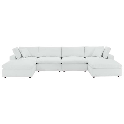 Sofas and Loveseat Modway Furniture Commix White EEI-4918-WHI 889654939214 Sofas and Armchairs Loveseat Love seatSectional So Leather Contemporary Contemporary/Mode Sofa Set set 