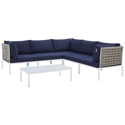 Modway Furniture Sofas and Loveseat, Loveseat,Love seatSectional,Sofa, Contemporary,Contemporary/ModernModern,Nuevo,Whiteline,Contemporary/Modern,tov,bellini,rossetto, Sofa Set,set, Sofa Sectionals, 889654947141, EEI-4927-TAN-NAV-SET
