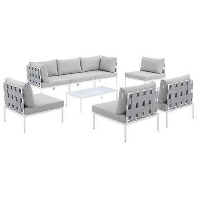 Sofas and Loveseat Modway Furniture Harmony Gray Gray EEI-4941-GRY-GRY-SET 889654946878 Sofa Sectionals Loveseat Love seatSectional So Polyester Contemporary Contemporary/Mode Sofa Set set 