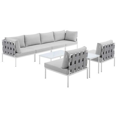 Sofas and Loveseat Modway Furniture Harmony Gray Gray EEI-4945-GRY-GRY-SET 889654946793 Sofa Sectionals Loveseat Love seatSectional So Polyester Contemporary Contemporary/Mode Sofa Set set 