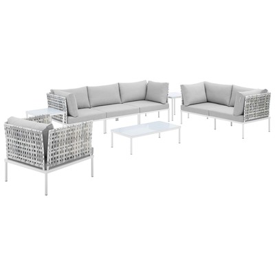 Modway Furniture Outdoor Sofas and Sectionals, Gray,Grey, Loveseat,Sectional,Sofa, Gray,Light Gray, Sofa Sectionals, 889654946779, EEI-4946-TAU-GRY-SET