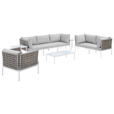 Modway Furniture Outdoor Sofas and Sectionals, Gray,Grey, Loveseat,Sectional,Sofa, Gray,Light Gray, Sofa Sectionals, 889654946755, EEI-4947-TAN-GRY-SET