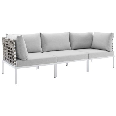 Sofas and Loveseat Modway Furniture Harmony Tan Gray EEI-4966-TAN-GRY 889654946373 Sofa Sectionals Loveseat Love seatSofa Contemporary Contemporary/Mode Sofa Set set 