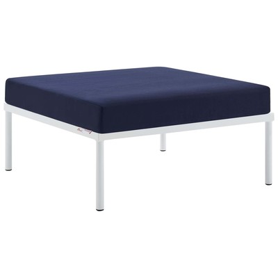 Ottomans and Benches Modway Furniture Harmony Navy EEI-4969-NAV 889654946304 Sofa Sectionals Blue navy teal turquiose indig Square 