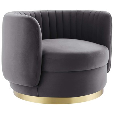 Modway Furniture Chairs, Gold,Gray,Grey, Accent Chairs,Accent, Sofas and Armchairs, 889654958581, EEI-4997-GLD-GRY