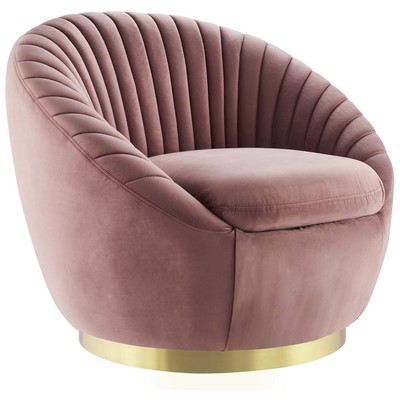 Chairs Modway Furniture Whirr Gold Dusty Rose EEI-5002-GLD-DUS 889654957751 Sofas and Armchairs Gold Accent Chairs Accent 