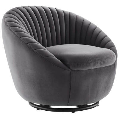 Chairs Modway Furniture Whirr Black Gray EEI-5004-BLK-GRY 889654957676 Sofas and Armchairs Black ebonyGray Grey Accent Chairs Accent 