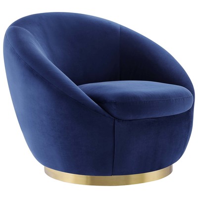 Modway Furniture Chairs, Blue,navy,teal,turquiose,indigo,aqua,SeafoamGold,Green,emerald,teal, Accent Chairs,Accent, Sofas and Armchairs, 889654957638, EEI-5005-GLD-NAV