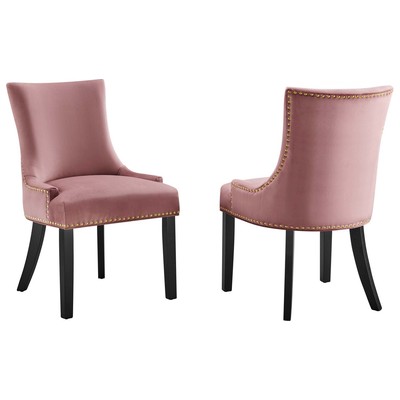 Modway Furniture Dining Room Chairs, HARDWOOD,Velvet,Wood,MDF,Plywood,Beech Wood,Bent Plywood,Brazilian Hardwoods, Dusty Rose,Velvet,Wood,Plywood, Dining Chairs, 889654957300, EEI-5010-DUS
