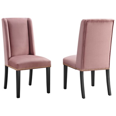 Modway Furniture Dining Room Chairs, HARDWOOD,Velvet,Wood,MDF,Plywood,Beech Wood,Bent Plywood,Brazilian Hardwoods, Dusty Rose,Velvet,Wood,Plywood, Dining Chairs, 889654957089, EEI-5012-DUS