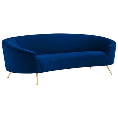 Sofas and Loveseat Modway Furniture Marchesa Navy EEI-5015-NAV 889654950639 Sofas and Armchairs Chaise LoungeLoveseat Love sea Velvet Contemporary Contemporary/Mode Sofa Set set 
