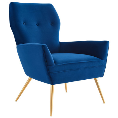 Chairs Modway Furniture Renata Navy EEI-5020-NAV 889654950530 Sofas and Armchairs Blue navy teal turquiose indig Accent Chairs Accent 