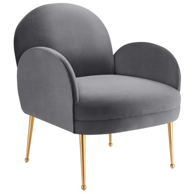 Modway Furniture Chairs, Gold,Gray,Grey, Accent Chairs,AccentLounge Chairs,Lounge, Sofas and Armchairs, 889654950431, EEI-5026-GRY