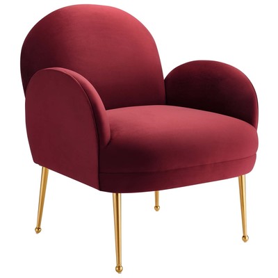 Chairs Modway Furniture Transcend Maroon EEI-5026-MAR 889654950424 Sofas and Armchairs Gold Accent Chairs AccentLounge Cha 