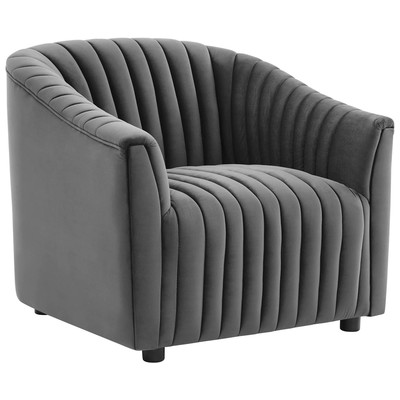 Chairs Modway Furniture Announce Charcoal EEI-5055-CHA 889654955870 Sofas and Armchairs Lounge Chairs Lounge 
