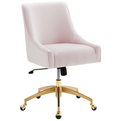 Office Chairs Modway Furniture Discern Pink EEI-5079-PNK 889654926580 Office Chairs Swivel Chrome MDF PlywoodMetal Steel Metal Aluminum Chrome Stainles 