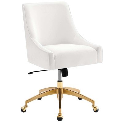 Office Chairs Modway Furniture Discern White EEI-5079-WHI 889654926573 Office Chairs Swivel Chrome MDF PlywoodMetal Steel Metal Aluminum Chrome Stainles 