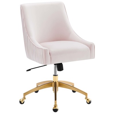 Office Chairs Modway Furniture Discern Pink EEI-5080-PNK 889654926542 Office Chairs Swivel Chrome MDF PlywoodMetal Steel Metal Aluminum Chrome Stainles 