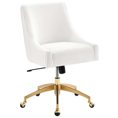 Office Chairs Modway Furniture Discern White EEI-5080-WHI 889654926535 Office Chairs Swivel Chrome MDF PlywoodMetal Steel Metal Aluminum Chrome Stainles 