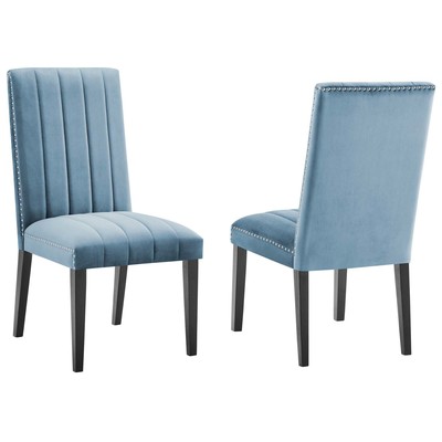 Dining Room Chairs Modway Furniture Catalyst Light Blue EEI-5081-LBU 889654928454 Dining Chairs Blue navy teal turquiose indig Parsons Velvet Blue Laguna Navy Rein Sea Teal 