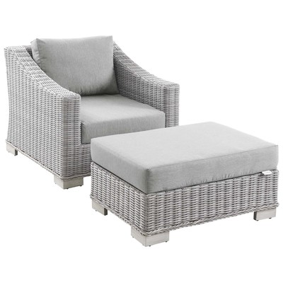 Chairs Modway Furniture Conway Light Gray Gray EEI-5090-GRY 889654932581 Bar and Dining Gray Grey Lounge Chairs Lounge 