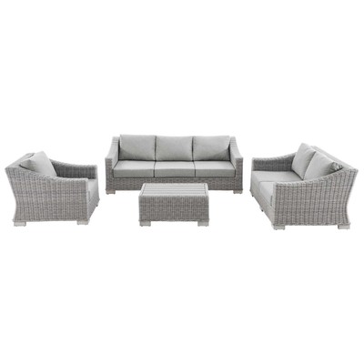 Modway Furniture Outdoor Sofas and Sectionals, Gray,Grey, Loveseat,Sofa, Gray,Light Gray, Sofa Sectionals, 889654932543, EEI-5091-GRY