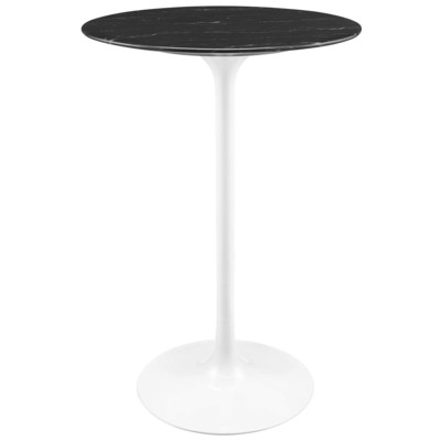 Bar Tables Modway Furniture Lippa White Black EEI-5203-WHI-BLK 889654925682 Bar and Dining Tables Square 0 - 29.99 in 