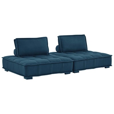 Sofas and Loveseat Modway Furniture Saunter Azure EEI-5204-AZU 889654928416 Sofas and Armchairs Chaise LoungeLoveseat Love sea Polyester Sofa Set setTufted tufting 