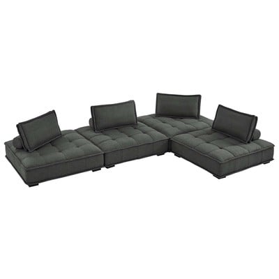 Sofas and Loveseat Modway Furniture Saunter Gray EEI-5208-GRY 889654927204 Sofas and Armchairs Chaise LoungeLoveseat Love sea Polyester Sofa Set setTufted tufting 