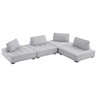 Sofas and Loveseat Modway Furniture Saunter Light Gray EEI-5208-LGR 889654927198 Sofas and Armchairs Chaise LoungeLoveseat Love sea Polyester Sofa Set setTufted tufting 