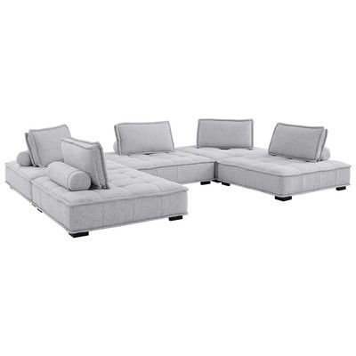 Modway Furniture Sofas and Loveseat, Chaise,LoungeLoveseat,Love seatSectional,Sofa, Polyester, Sofa Set,setTufted,tufting, Sofas and Armchairs, 889654927136, EEI-5210-LGR