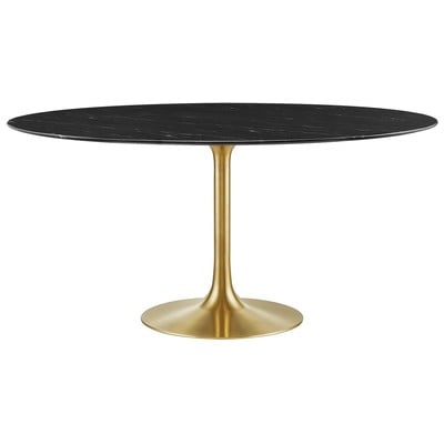 Dining Room Tables Modway Furniture Lippa Gold Black EEI-5241-GLD-BLK 889654943006 Bar and Dining Tables Square Black Gold Metal Aluminum BRON 