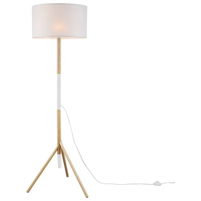 Floor Lamps Modway Furniture Natalie White Natural EEI-5305-WHI-NAT 889654953524 Floor Lamps White snow Contemporary FLOOR Modern IRON Stainless Steel Steel Met 