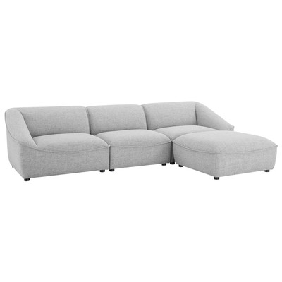Sofas and Loveseat Modway Furniture Comprise Light Gray EEI-5405-LGR 889654952459 Sofas and Armchairs Chaise LoungeLoveseat Love sea Polyester Sofa Set set 