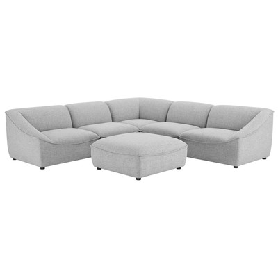 Sofas and Loveseat Modway Furniture Comprise Light Gray EEI-5411-LGR 889654952275 Sofas and Armchairs Chaise LoungeLoveseat Love sea Polyester Sofa Set set 