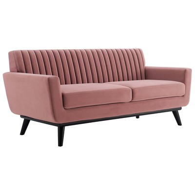 Sofas and Loveseat Modway Furniture Engage Dusty Rose EEI-5458-DUS 889654949954 Sofas and Armchairs Loveseat Love seatSofa Velvet Sofa Set setTufted tufting 
