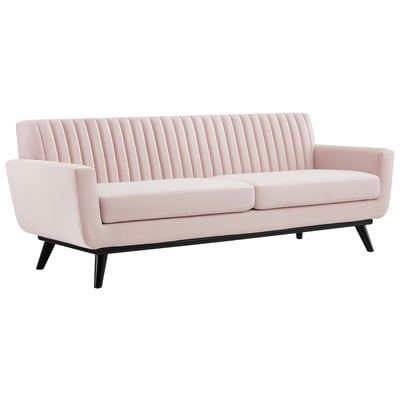Sofas and Loveseat Modway Furniture Engage Pink EEI-5459-PNK 889654948261 Sofas and Armchairs Loveseat Love seatSofa Velvet Sofa Set setTufted tufting 