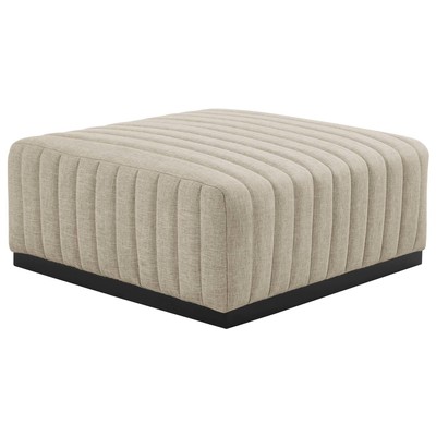 Modway Furniture Ottomans and Benches, Beige,Black,ebonyCream,beige,ivory,sand,nude, Sofas and Armchairs, 889654945642, EEI-5501-BLK-BEI