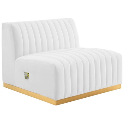 Modway Furniture Chairs, Gold,White,snow, Lounge Chairs,Lounge, Sofas and Armchairs, 889654944058, EEI-5504-GLD-WHI
