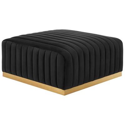 Ottomans and Benches Modway Furniture Conjure Gold Black EEI-5507-GLD-BLK 889654945444 Sofas and Armchairs Black ebonyGold 