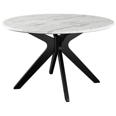 Modway Furniture Dining Room Tables, Round, Black,White, Bar and Dining Tables, 889654925484, EEI-5508-BLK-WHI,Standard (28-33 in)