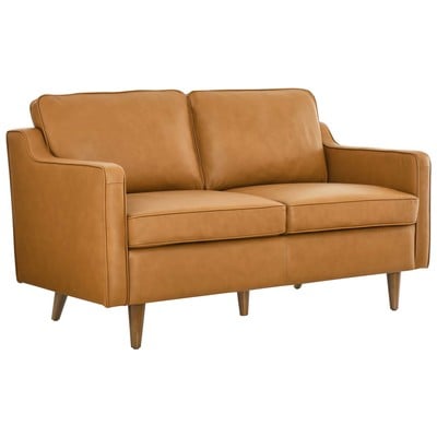 Sofas and Loveseat Modway Furniture Impart Tan EEI-5554-TAN 889654928331 Sofas and Armchairs Chaise LoungeLoveseat Love sea Leather Contemporary Contemporary/Mode Sofa Set set 