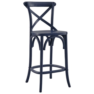 Bar Chairs and Stools Modway Furniture Gear Midnight Blue EEI-5562-MID 889654941699 Blue navy teal turquiose indig Bar Counter Wood 