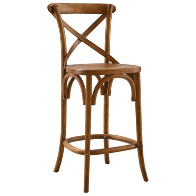 Bar Chairs and Stools Modway Furniture Gear Walnut EEI-5562-WAL 889654941675 Bar Counter Wood 