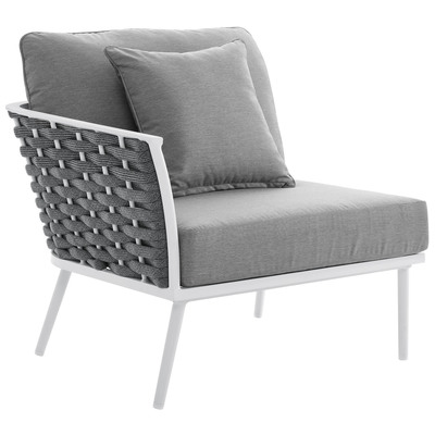 Modway Furniture Chairs, Gray,GreyWhite,snow, Lounge Chairs,Lounge, Sofa Sectionals, 889654942245, EEI-5565-WHI-GRY